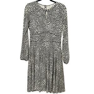 Biden Women’s Marilyn Blouson Jersey Knee Length Dress Brown/Cream Size 8 R